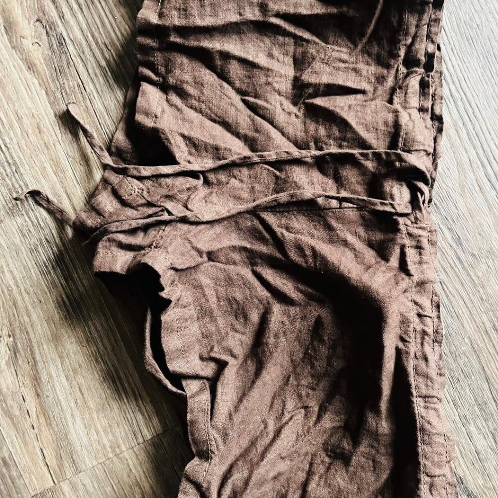 Juicy Couture Chocolate Linen Booty Shorts Fashion Beach Surf Swim Petite New